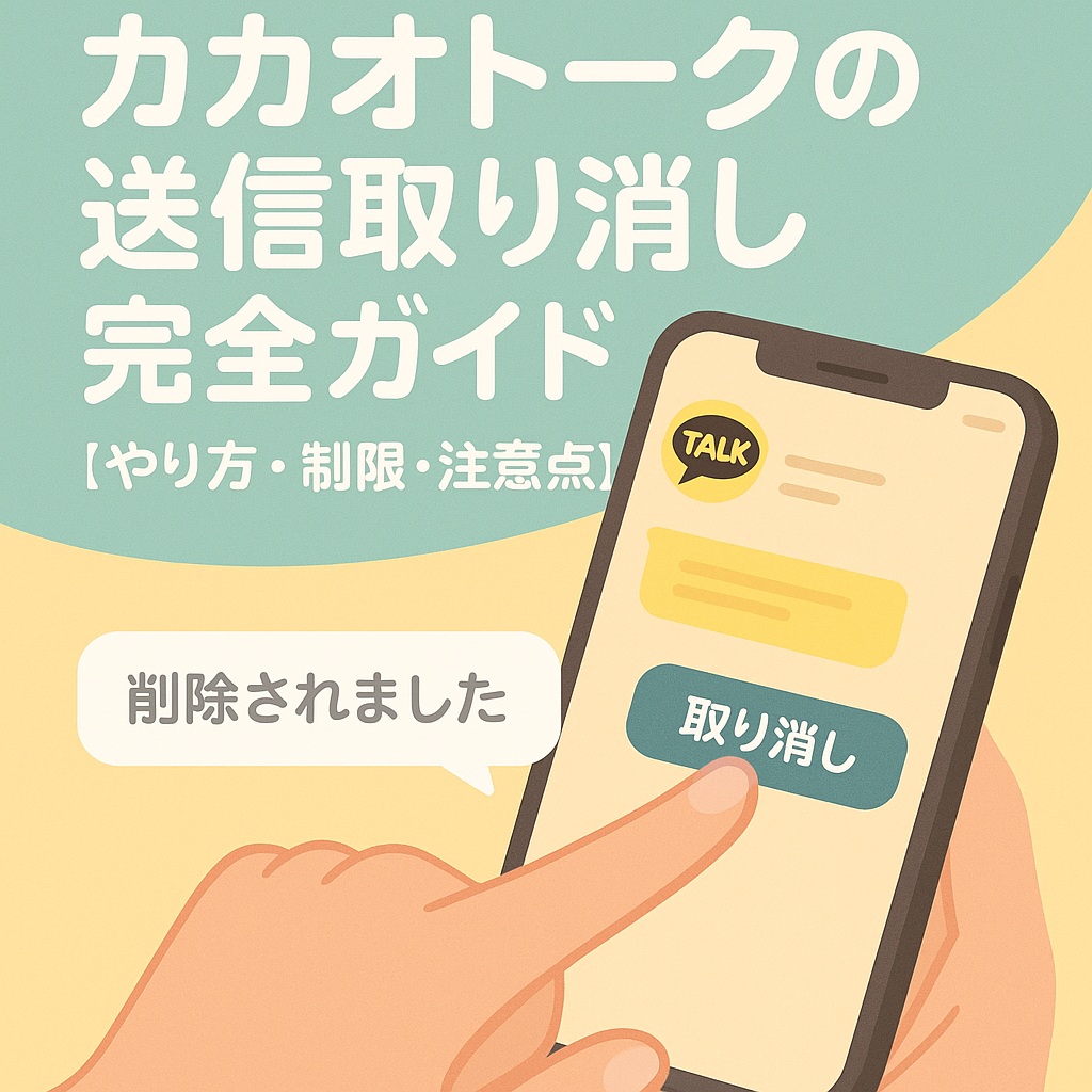 初心者にも安心！カカオトークの送信取り消し完全ガイド【やり方・制限・注意点】 | 広がるブログ